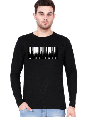Dark Forest Round Neck Full Sleeve Black Tshirt
