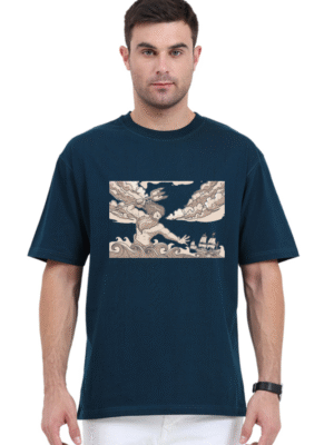 Poseidon Power: Unisex Oversized Greek God of the Sea T-Shirt