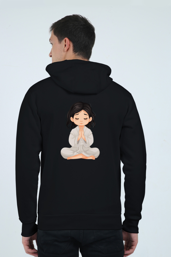 All-Season Comfort - Praying Girl: Unisex Heavyweight Zip Hoodie