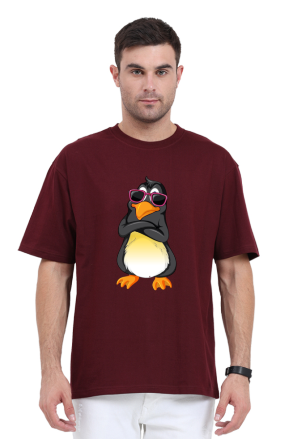 Chill Vibes: Unisex Oversized Cool Penguin T-Shirt - Image 6