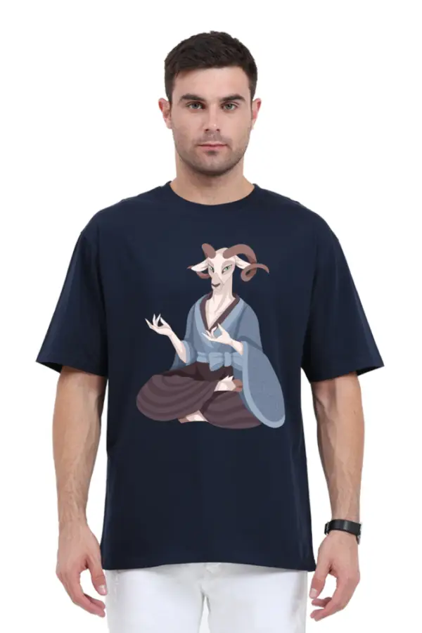 Zen Goat: Unisex Oversized Classic T-Shirt - Image 2