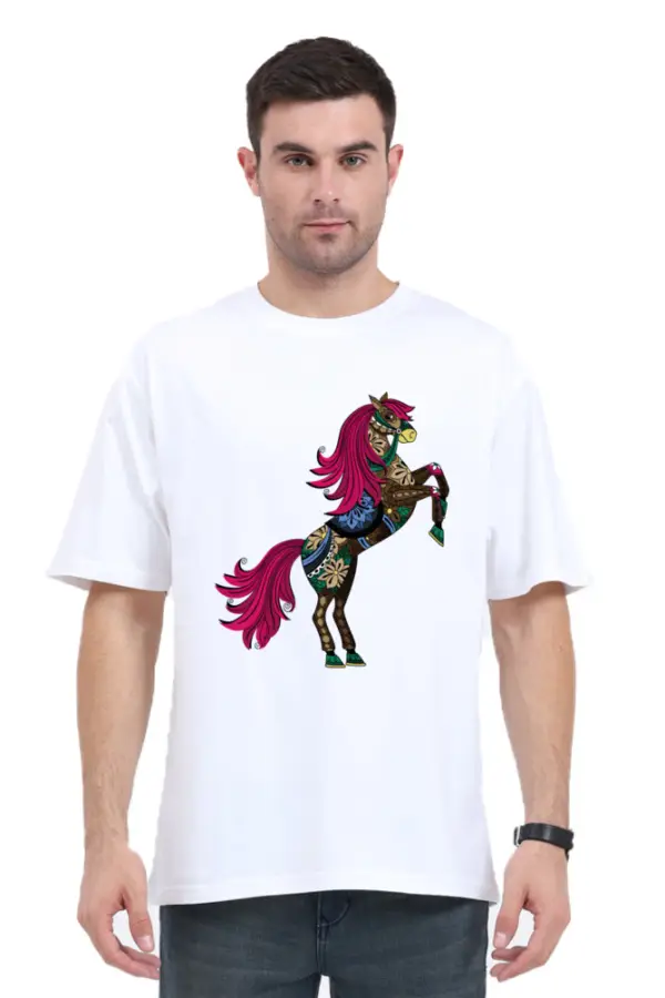 Majestic Horse: Unisex Oversized Classic T-Shirt - Image 6