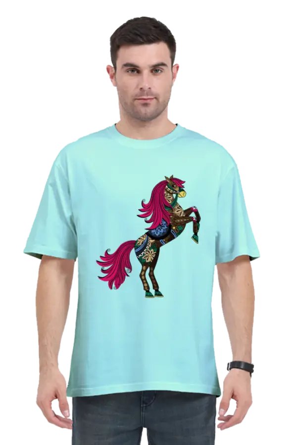 Majestic Horse: Unisex Oversized Classic T-Shirt - Image 2