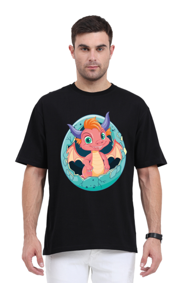 Hatched Dragon: Unisex Oversized Classic T-Shirt - Image 4