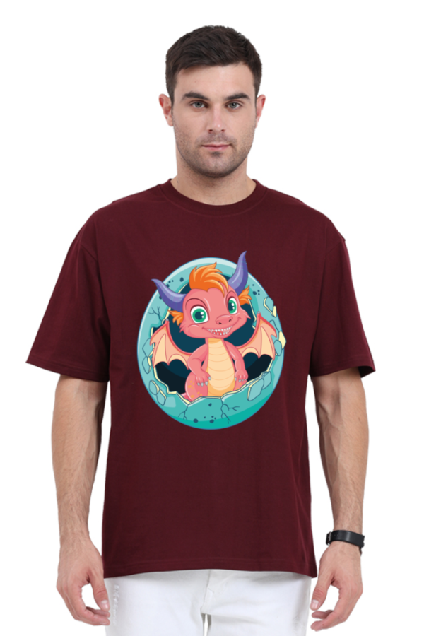 Hatched Dragon: Unisex Oversized Classic T-Shirt - Image 2