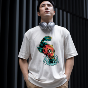 Masked Mystery: Unisex Oversized Classic T-Shirt