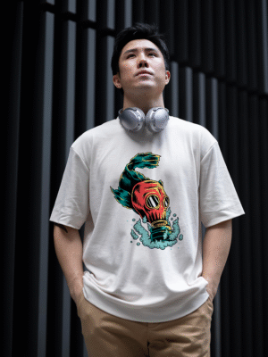 Masked Mystery: Unisex Oversized Classic T-Shirt