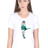 Women’s T-Shirt – Line-Art Girl Effortless Elegance - Image 3