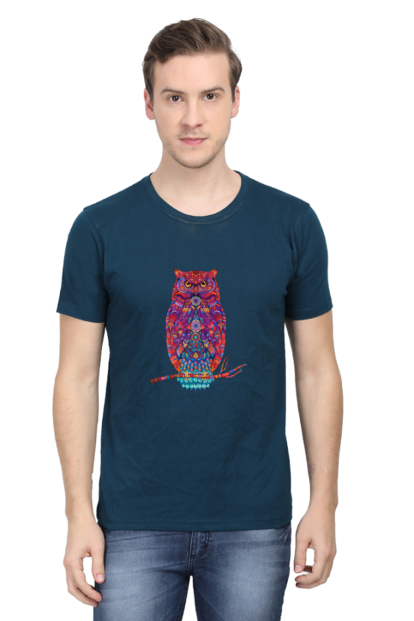 Vibrant Owl Unisex Classic T-Shirt – Bold & Artistic Style - Image 2