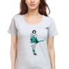 Women’s T-Shirt – Line-Art Girl Effortless Elegance - Image 2