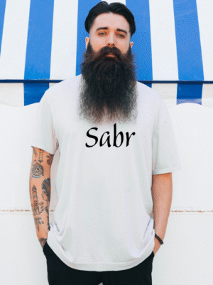 Sabr White Oversized Unisex T-Shirt