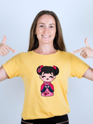 Women’s Classic T-Shirt – Adorable Japanese Girl Print