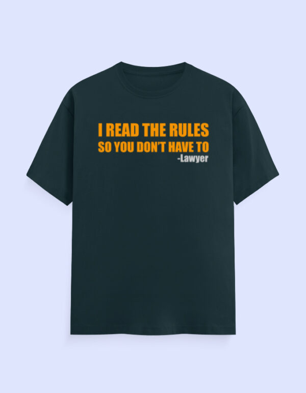 Read The Rules Lawyer T-Shirt - Image 8