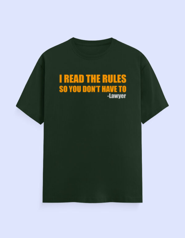 Read The Rules Lawyer T-Shirt - Image 3
