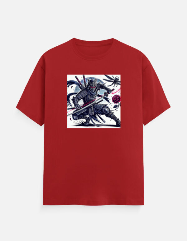 Japanese Warrior In Action T-Shirt - Image 5