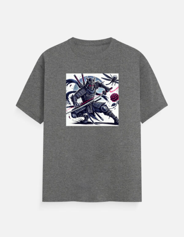 Japanese Warrior In Action T-Shirt - Image 4