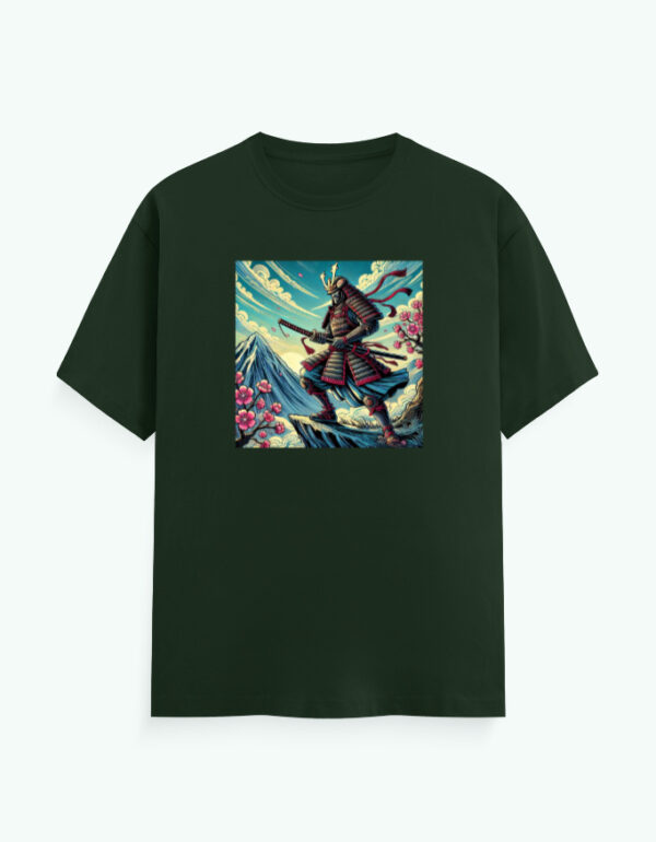 Japanese Warrior In The Mountains T-Shirt - Image 4