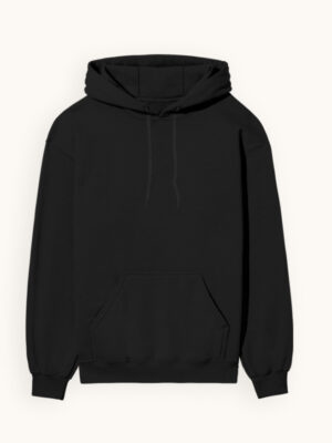Plain Black Hoodie -300 GSM - Alfa Goat