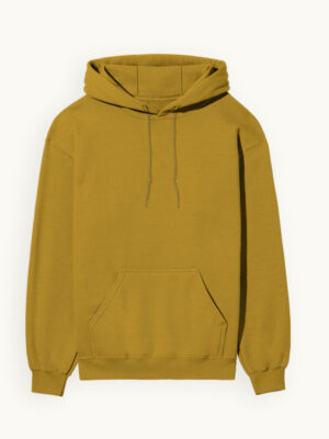 Plain Mustard Yellow Unisex Hoodie - 300 GSM - Alfa Goat