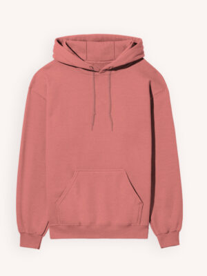 Plain Coral Unisex Hoodie - Orange Hoodie - 300 GSM - Alfa Goat