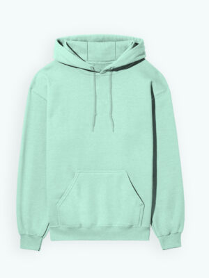 Plain Mint Unisex Hoodie - Firozi Hoodie - 300 GSM - Alfa Goat