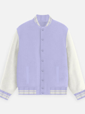 Unisex Lavender Varsity Jacket - Alfa Goat